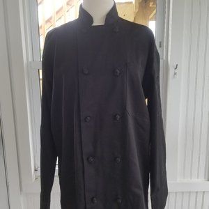 Black Chef's Top with Mandarin Collar